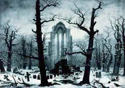 Monastery burial, Caspar David Friedrich